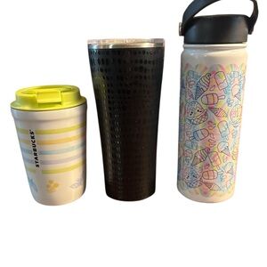 Starbucks Striped and Seashell Drinkware Trio